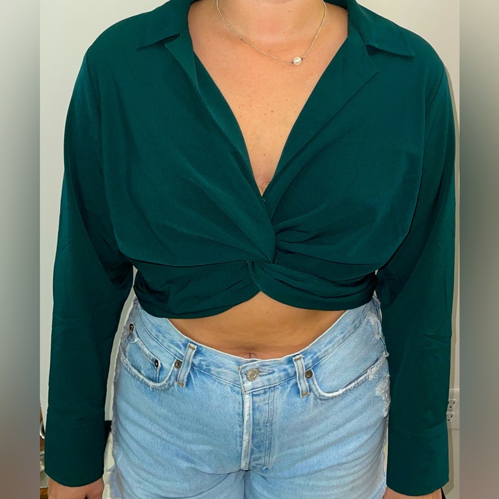 Cropped Abercrombie collared shirt